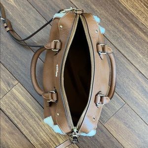 New Coach shearling mini Bennett satchel